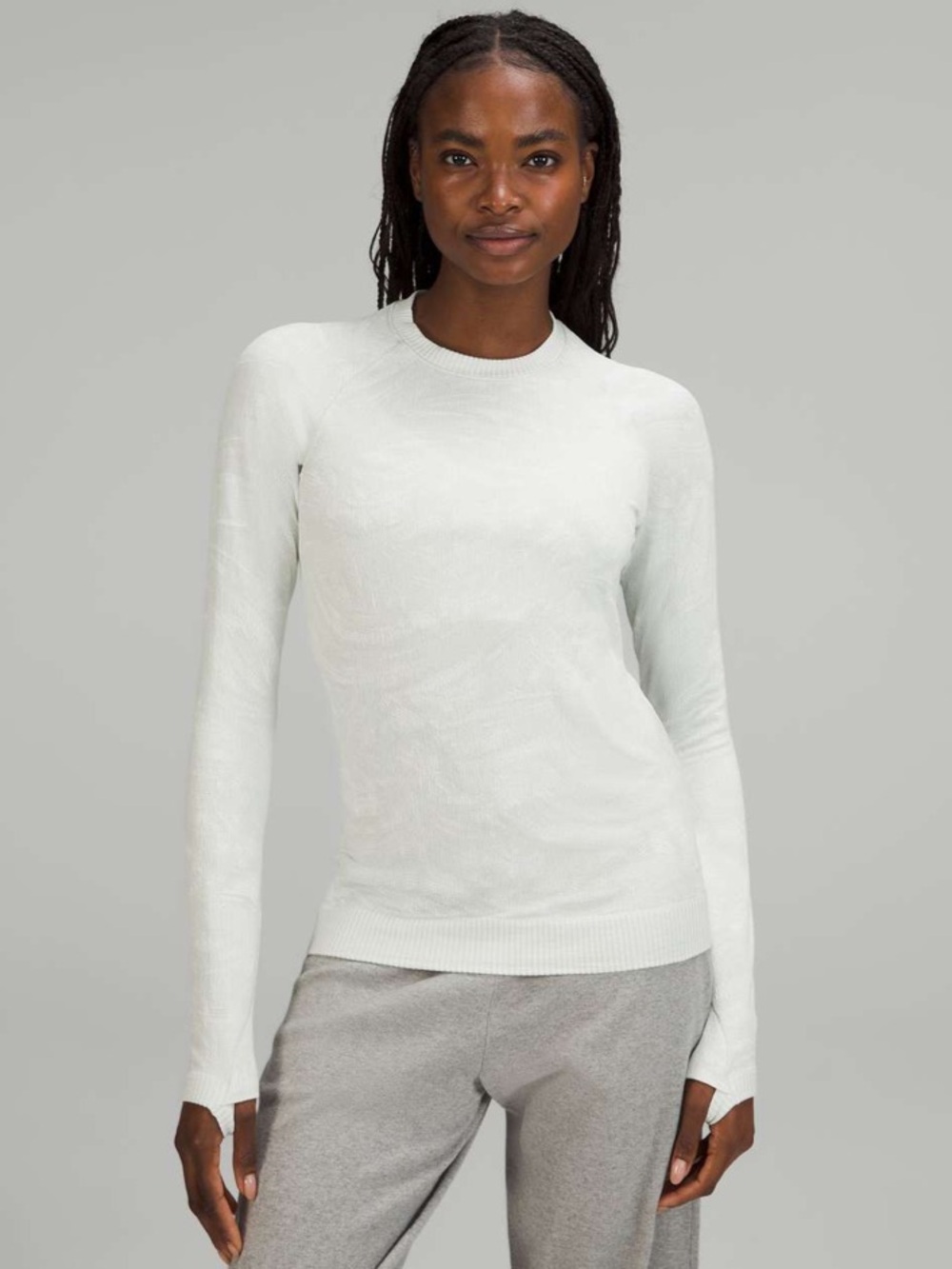 Lululemon Rest Less Pullover Stratum Overlay White / Vapor Size 6